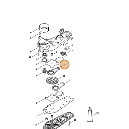 STIHL part 4237-640-6801 — IPL diagram snippet (6x zoom, amber highlight)