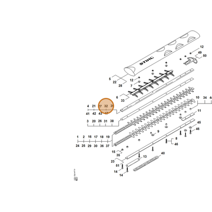 STIHL part 4237-641-4600 — IPL diagram snippet (6x zoom, amber highlight)