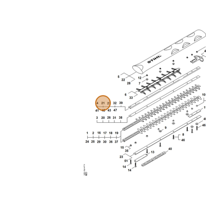 STIHL part 4237-641-4601 — IPL diagram snippet (6x zoom, amber highlight)