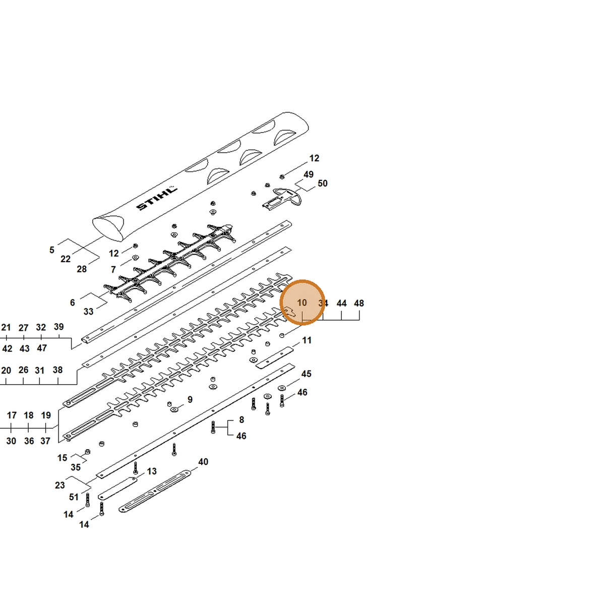 STIHL part 4237-641-4903 — IPL diagram snippet (6x zoom, amber highlight)