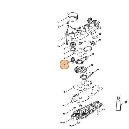 STIHL part 4237-642-0400 — IPL diagram snippet (6x zoom, amber highlight)