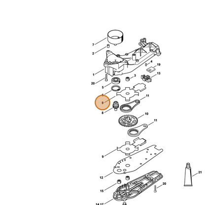 STIHL part 4237-642-4800 — IPL diagram snippet (6x zoom, amber highlight)