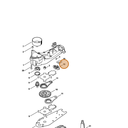 STIHL part 4237-649-0301 — IPL diagram snippet (6x zoom, amber highlight)