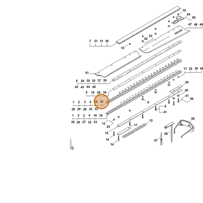 STIHL part 4237-710-6055 — IPL diagram snippet (6x zoom, amber highlight)