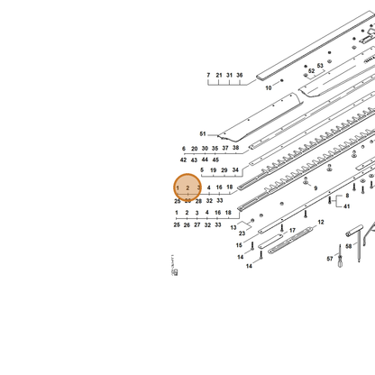 STIHL part 4237-710-6057 — IPL diagram snippet (6x zoom, amber highlight)