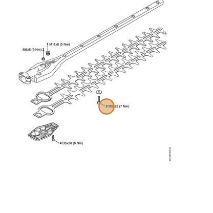 STIHL part 4237-716-0400 — IPL diagram snippet (6x zoom, amber highlight)