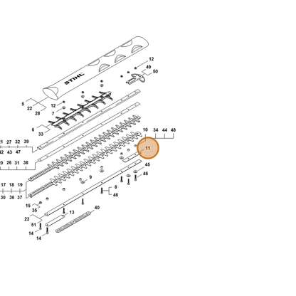 STIHL part 4237-717-3100 — IPL diagram snippet (6x zoom, amber highlight)