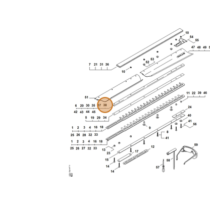 STIHL part 4237-740-6503 — IPL diagram snippet (6x zoom, amber highlight)