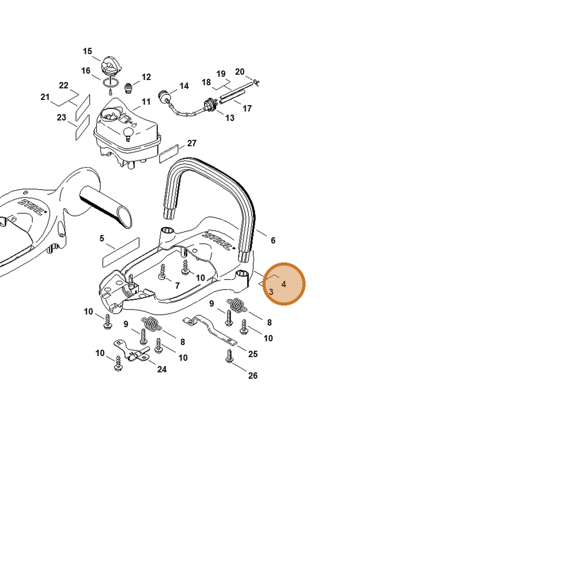 STIHL part 4237-790-5600 — IPL diagram snippet (6x zoom, amber highlight)