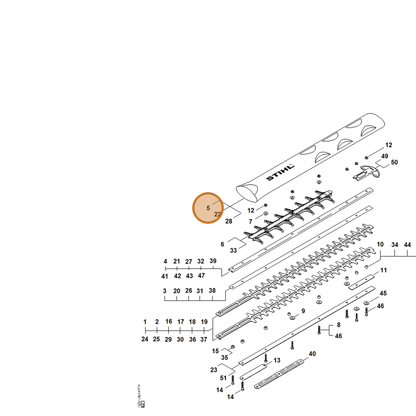 STIHL part 4237-790-9209 — IPL diagram snippet (6x zoom, amber highlight)