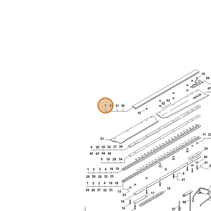 STIHL part 4237-790-9210 — IPL diagram snippet (6x zoom, amber highlight)