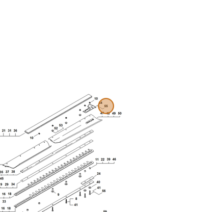 STIHL part 4237-790-9801 — IPL diagram snippet (6x zoom, amber highlight)