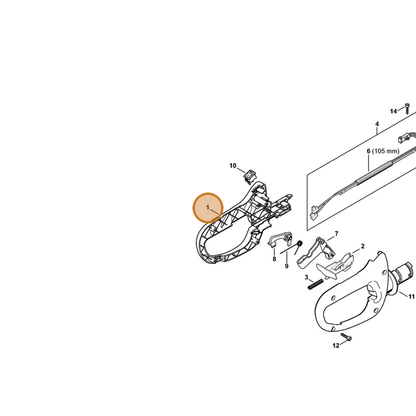 STIHL part 4237-791-0609 — IPL diagram snippet (6x zoom, amber highlight)