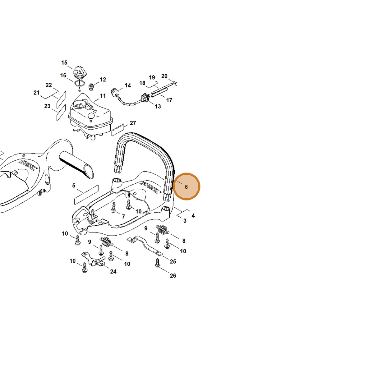 STIHL part 4237-791-1700 — IPL diagram snippet (6x zoom, amber highlight)