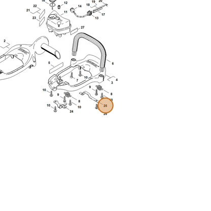 STIHL part 4237-792-1100 — IPL diagram snippet (6x zoom, amber highlight)