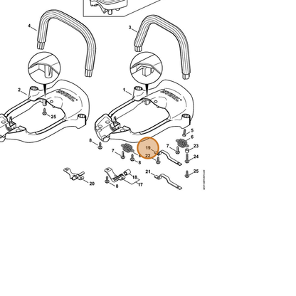 STIHL part 4237-792-1101 — IPL diagram snippet (6x zoom, amber highlight)