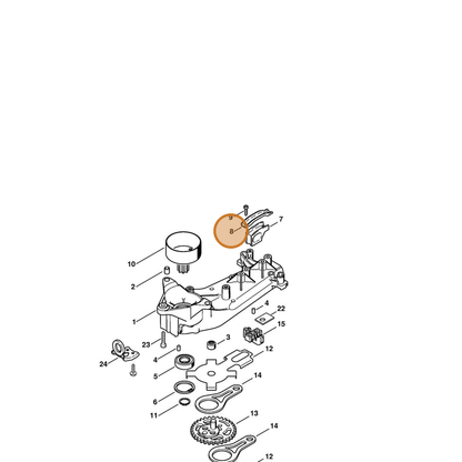 STIHL part 4237-792-2500 — IPL diagram snippet (6x zoom, amber highlight)