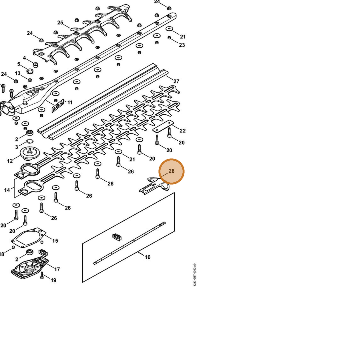 STIHL part 4237-792-9006 — IPL diagram snippet (6x zoom, amber highlight)
