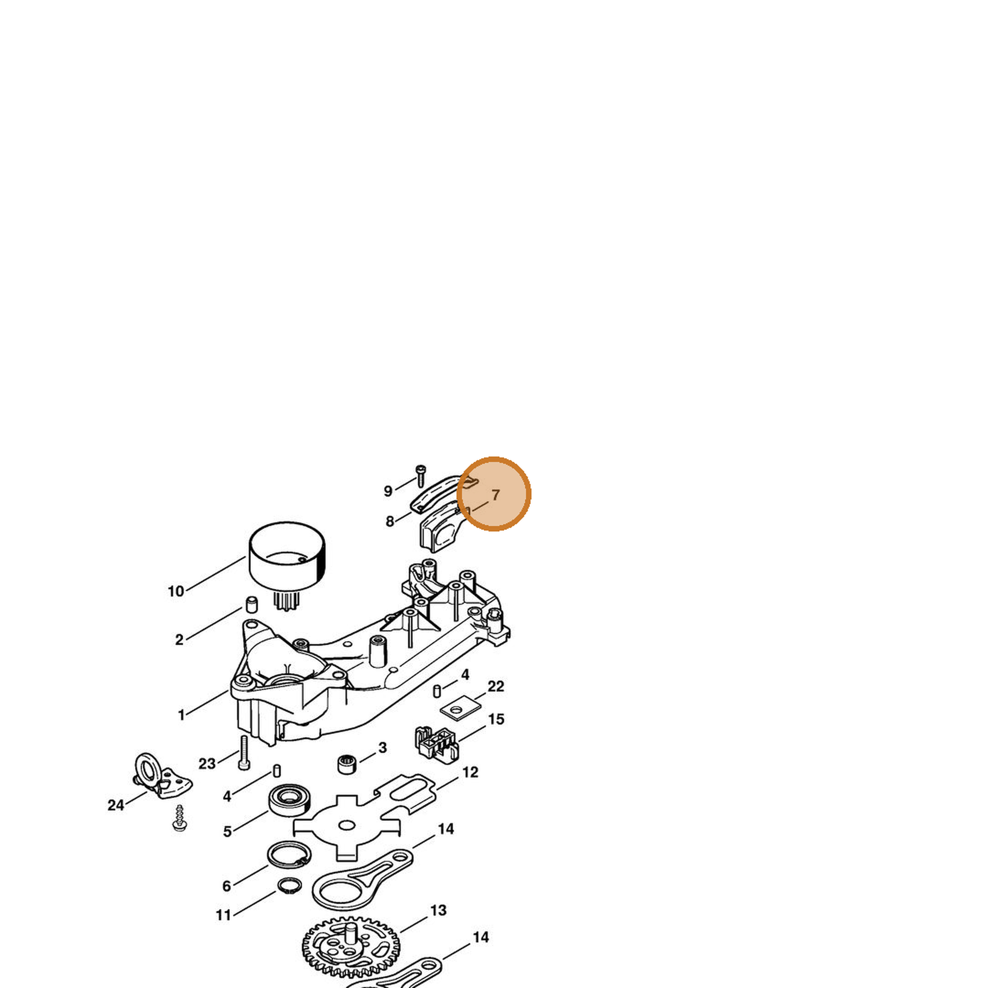 STIHL part 4237-792-9300 — IPL diagram snippet (6x zoom, amber highlight)