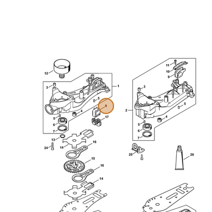 STIHL part 4237-792-9303 — IPL diagram snippet (6x zoom, amber highlight)