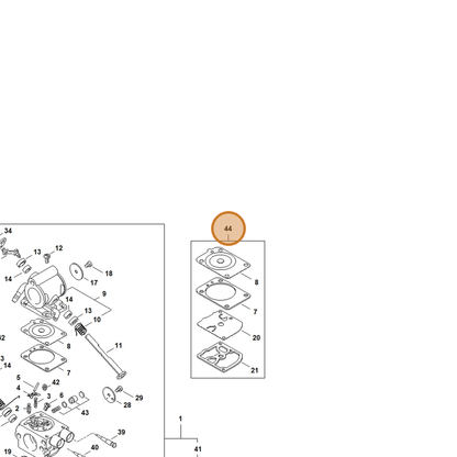 STIHL part 4238-007-1060 — IPL diagram snippet (6x zoom, amber highlight)