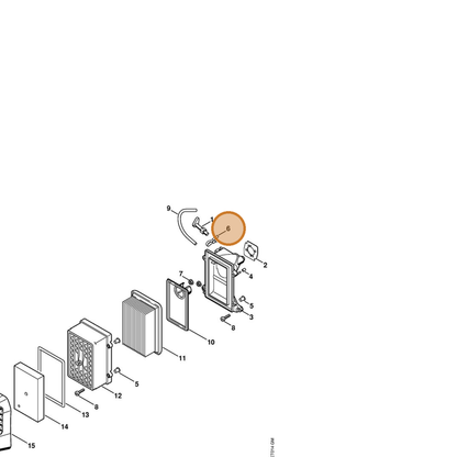 STIHL part 4238-121-2400 — IPL diagram snippet (6x zoom, amber highlight)