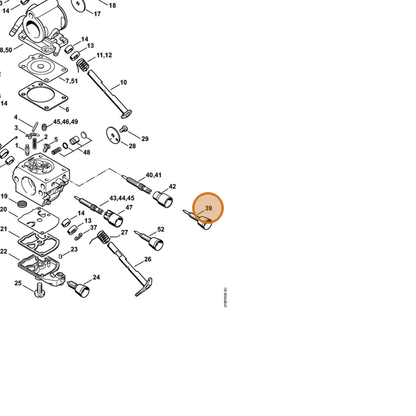 STIHL part 4238-122-6800 — IPL diagram snippet (6x zoom, amber highlight)