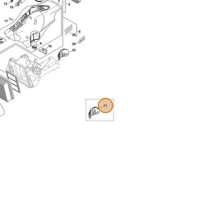 STIHL part 4238-123-7500 — IPL diagram snippet (6x zoom, amber highlight)