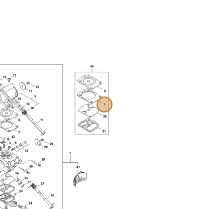 STIHL part 4238-129-0901 — IPL diagram snippet (6x zoom, amber highlight)