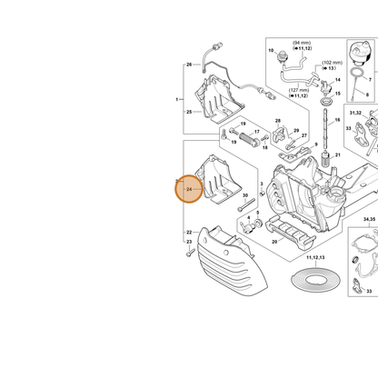 STIHL part 4238-141-6300 — IPL diagram snippet (6x zoom, amber highlight)
