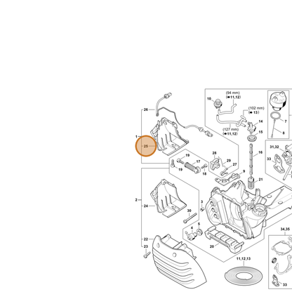 STIHL part 4238-141-6301 — IPL diagram snippet (6x zoom, amber highlight)