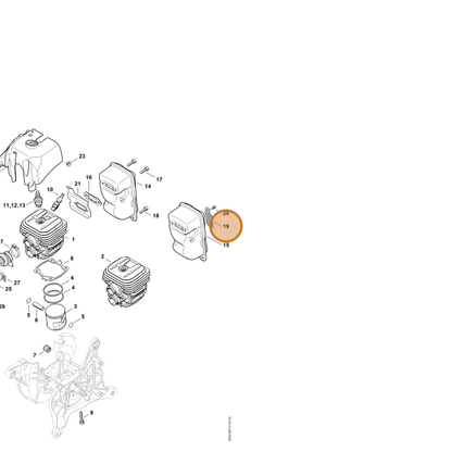 STIHL part 4238-141-9000 — IPL diagram snippet (6x zoom, amber highlight)