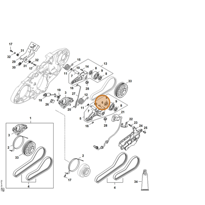 STIHL part 4238-162-5203 — IPL diagram snippet (6x zoom, amber highlight)