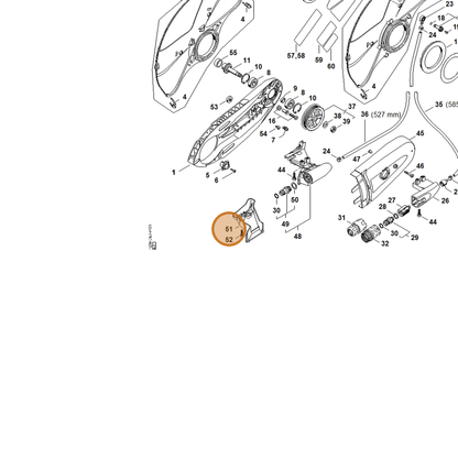 STIHL part 4238-403-2200 — IPL diagram snippet (6x zoom, amber highlight)