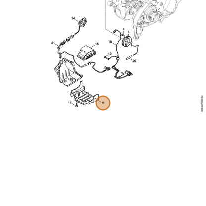 STIHL part 4238-403-2202 — IPL diagram snippet (6x zoom, amber highlight)