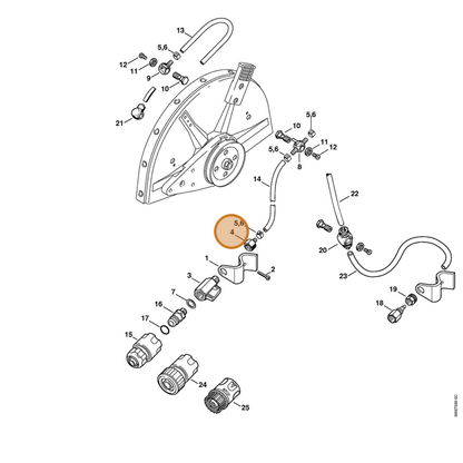 STIHL part 4238-677-8200 — IPL diagram snippet (6x zoom, amber highlight)