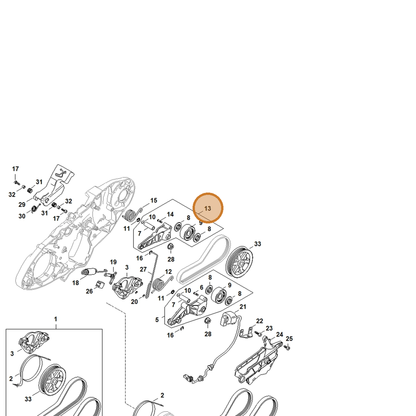 STIHL part 4238-690-0601 — IPL diagram snippet (6x zoom, amber highlight)