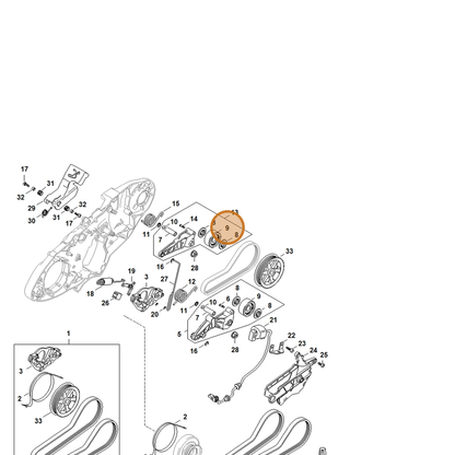 STIHL part 4238-690-0700 — IPL diagram snippet (6x zoom, amber highlight)