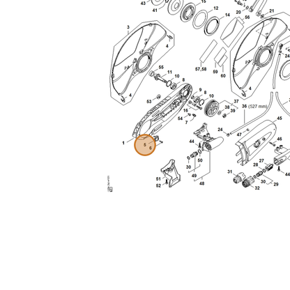STIHL part 4238-691-0200 — IPL diagram snippet (6x zoom, amber highlight)