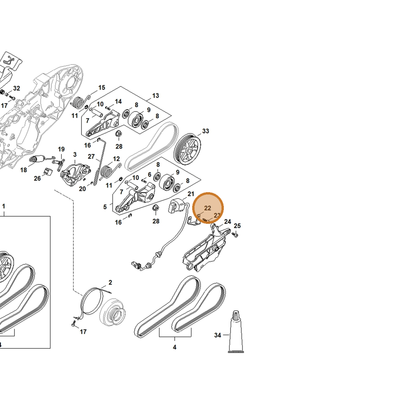 STIHL part 4238-692-0501 — IPL diagram snippet (6x zoom, amber highlight)