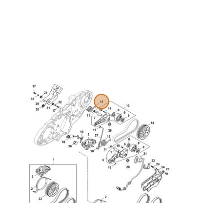 STIHL part 4238-692-0901 — IPL diagram snippet (6x zoom, amber highlight)