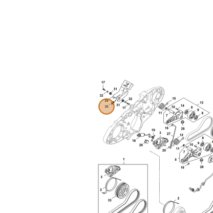 STIHL part 4238-692-0903 — IPL diagram snippet (6x zoom, amber highlight)