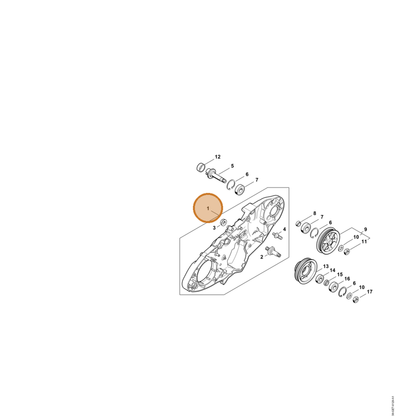 STIHL part 4238-700-1201 — IPL diagram snippet (6x zoom, amber highlight)