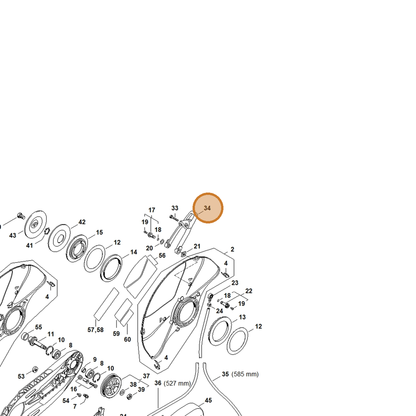 STIHL part 4238-700-2900 — IPL diagram snippet (6x zoom, amber highlight)