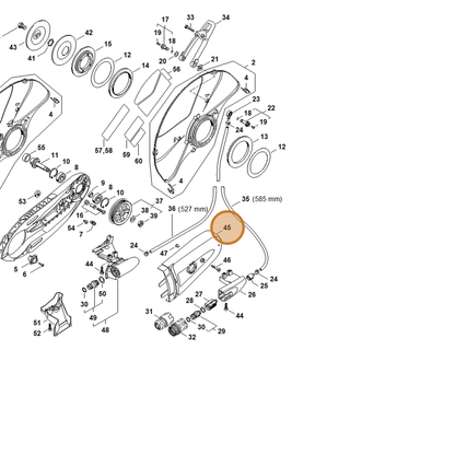 STIHL part 4238-700-8107 — IPL diagram snippet (6x zoom, amber highlight)