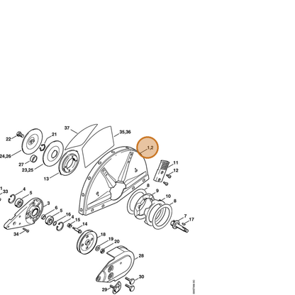 STIHL part 4238-700-8110 — IPL diagram snippet (6x zoom, amber highlight)