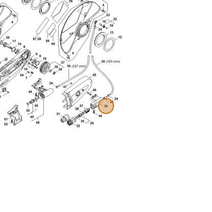 STIHL part 4238-708-8200 — IPL diagram snippet (6x zoom, amber highlight)