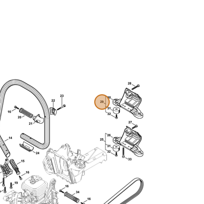 STIHL part 4238-790-7600 — IPL diagram snippet (6x zoom, amber highlight)