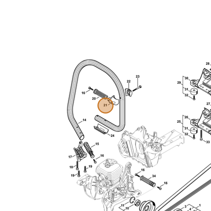STIHL part 4238-791-1900 — IPL diagram snippet (6x zoom, amber highlight)