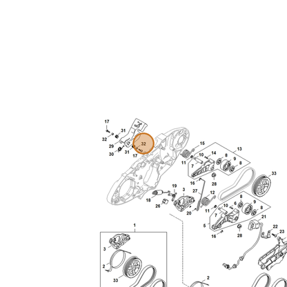 STIHL part 4238-792-5500 — IPL diagram snippet (6x zoom, amber highlight)